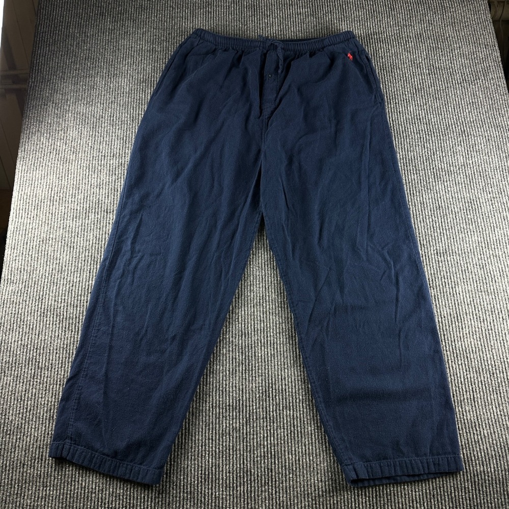 Polo Ralph Lauren Mens Navy Blue Cotton Pajama Pants Lounge Sleepwear Large 3189